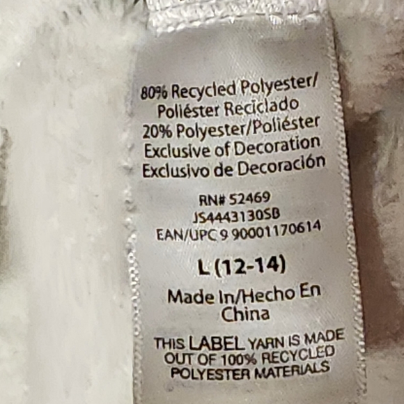 Women's Sz L Joyspun Hooded White Plush Pajama Set "Hot Cocoa & Fuzzy Socks" - Picture 7 of 12